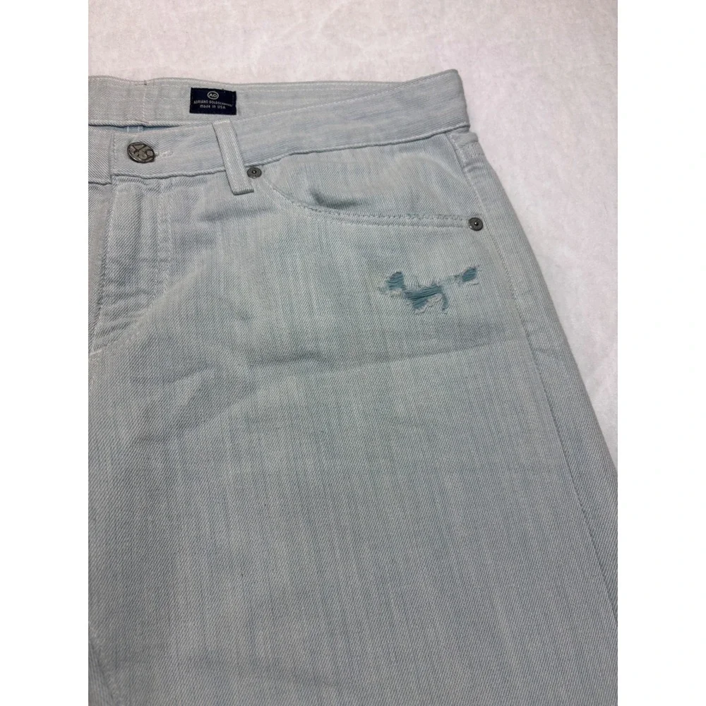 AG‎ Adriano Goldschmied The Piper Crop Slouchy Slim Jeans Distressed Size 27